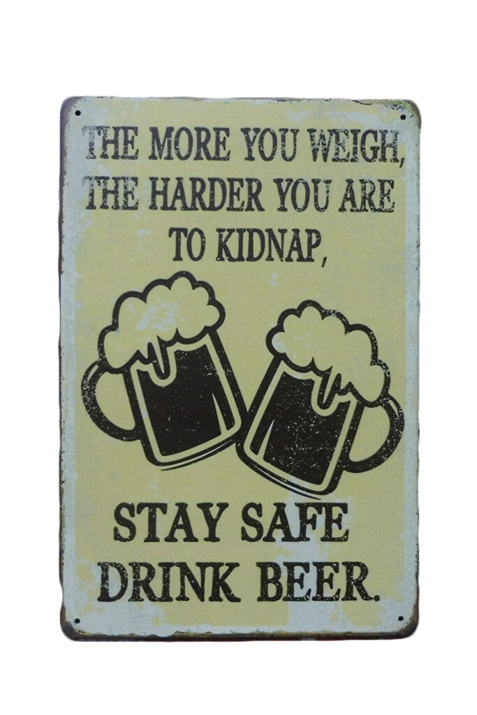 Metalen bord The more you weigh