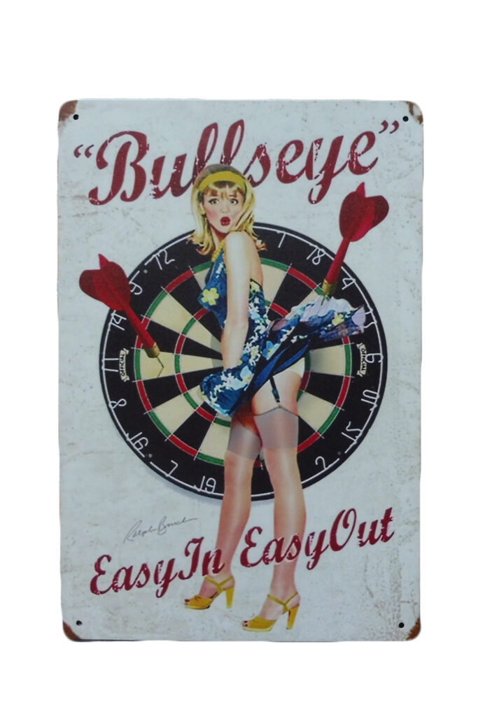 Metalen bord Bullseye