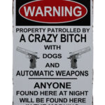 Metalen bord Waring crazy bitch — foto 1