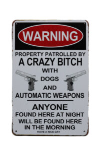 Metalen bord Waring crazy bitch