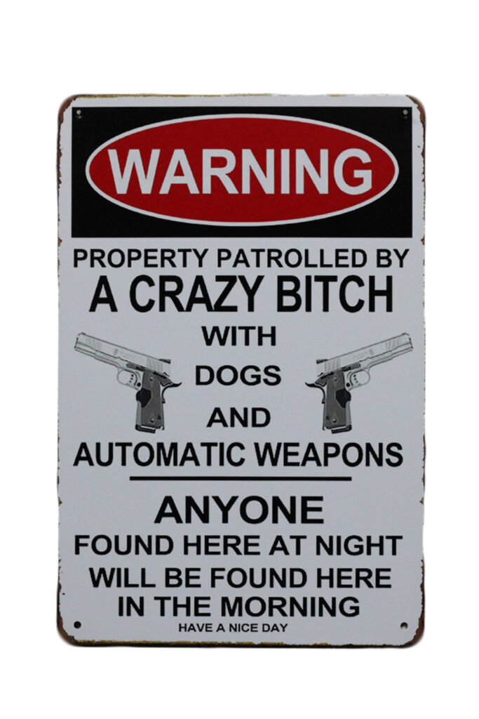Metalen bord Waring crazy bitch