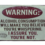 Metalen bord Warning alcohol — foto 1