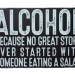 Metalen bord Alcohol