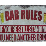 Metalen bord Bar rules — foto 1