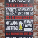 Metalen bord Bar rules it`s always — foto 3