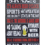 Metalen bord Bar rules it`s always