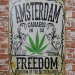 Metalen bord Amsterdam Canabis — foto 3