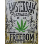 Metalen bord Amsterdam Canabis