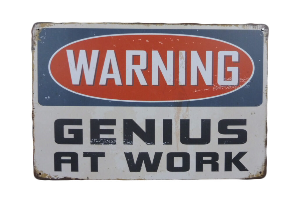 Metalen bord Waring genius