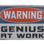 Metalen bord Waring genius