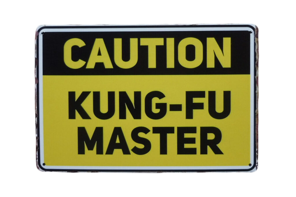 Metalen bord Kungfu master
