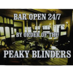 Metalen bord bar open peaky blinders