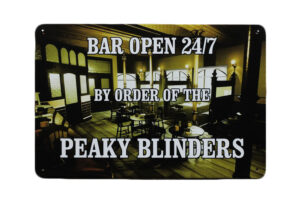Metalen bord bar open peaky blinders
