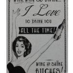 Metalen bord wine wine so divine