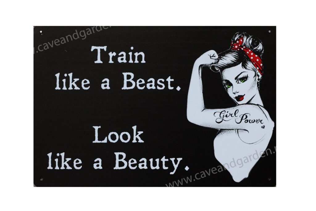 Metalen bord Beauty and beast