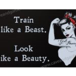 Metalen bord Beauty and beast
