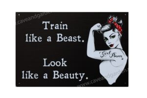 Metalen bord Beauty and beast