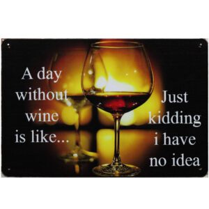 Metalen bord A day Without