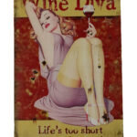 Metalen bord Wine diva