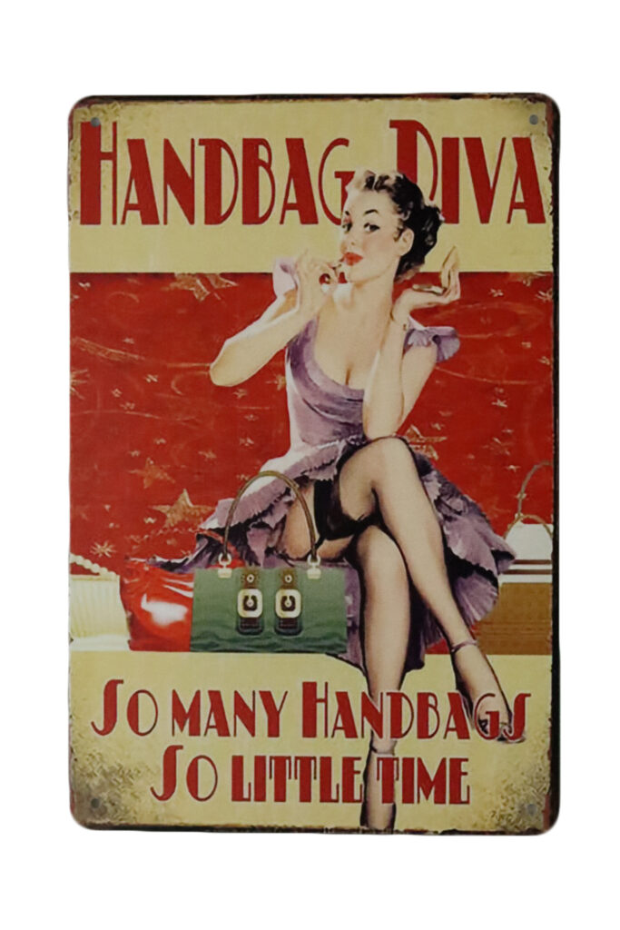 Metalen bord Handbag diva