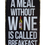 Metalen bord Meal without wine