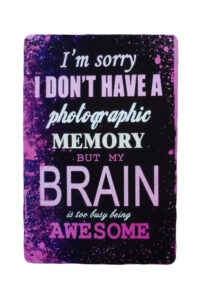 Metalen bord i`m Sorry to busy