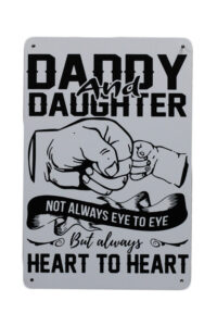 Metalen bord Daddy and Daughter