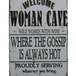 Metalen bord Welcome womencave