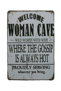 Metalen bord Welcome womencave