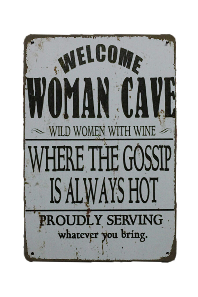 Metalen bord Welcome womencave