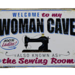 Metalen bord Sewing room