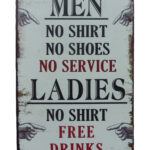 Metalen bord Men ladies