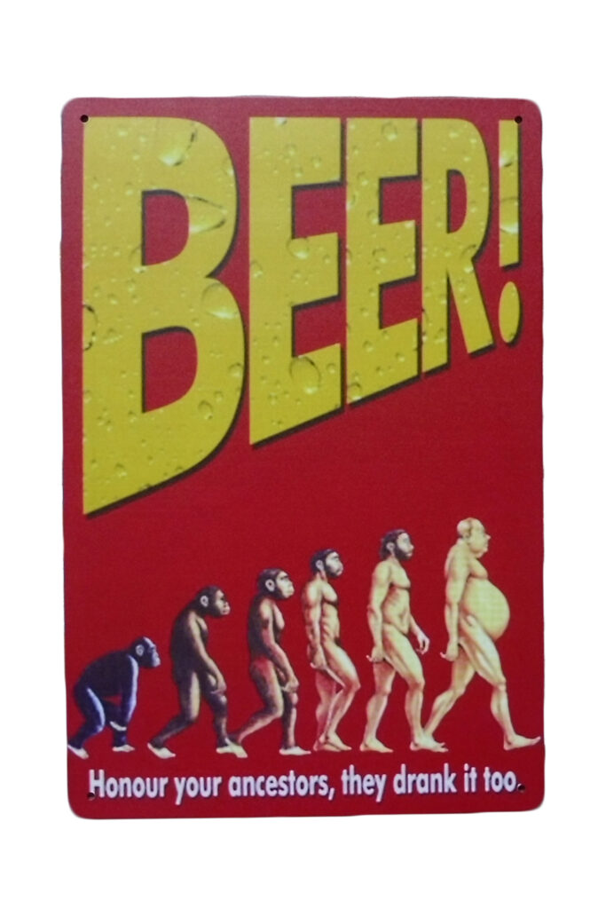 Metalen bord Beer