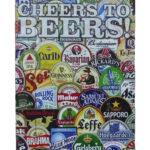 Metalen bord Cheers to beers