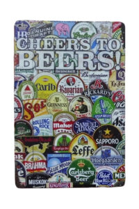 Metalen bord Cheers to beers