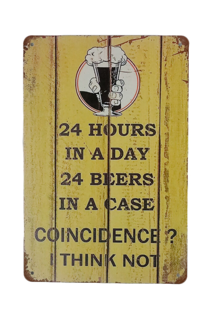 Metalen bord 24 Hours a day