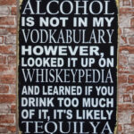 Metalen bord Alcohol is not — foto 2