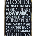 Metalen bord Alcohol is not