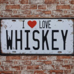 Metalen bord I love Whiskey — foto 2