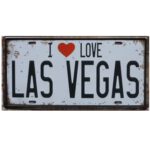 Metalen bord I love Las Vegas
