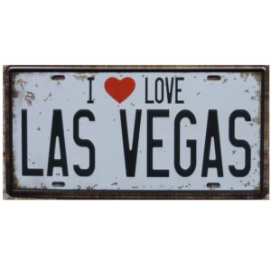 Metalen bord I love Las Vegas
