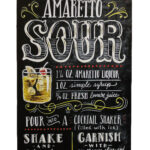 Metalen bord Amaretto Sour
