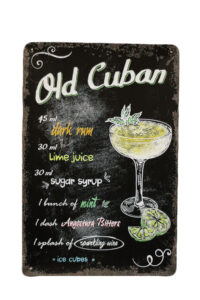 Metalen bord Old cuban