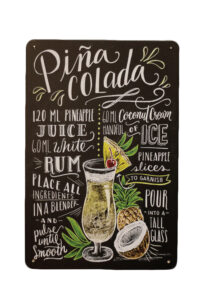 Metalen bord Pina colada K