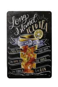 Metalen bord Long island ice tea