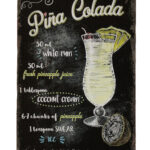 Metalen bord Pina colada
