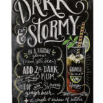 Metalen bord Dark stormy