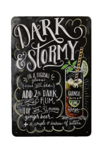 Metalen bord Dark stormy