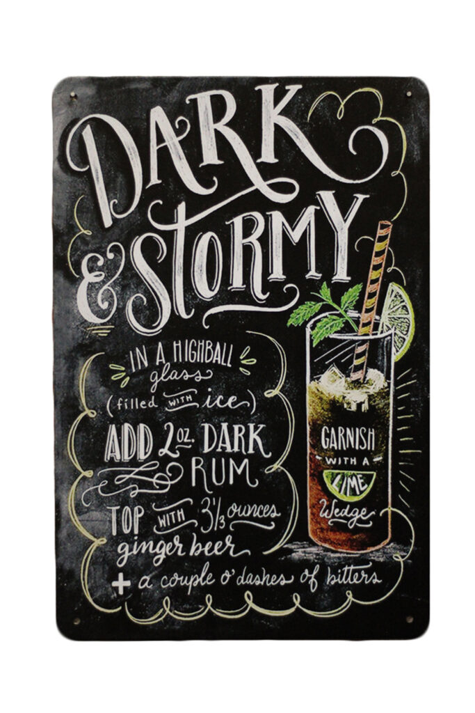 Metalen bord Dark stormy