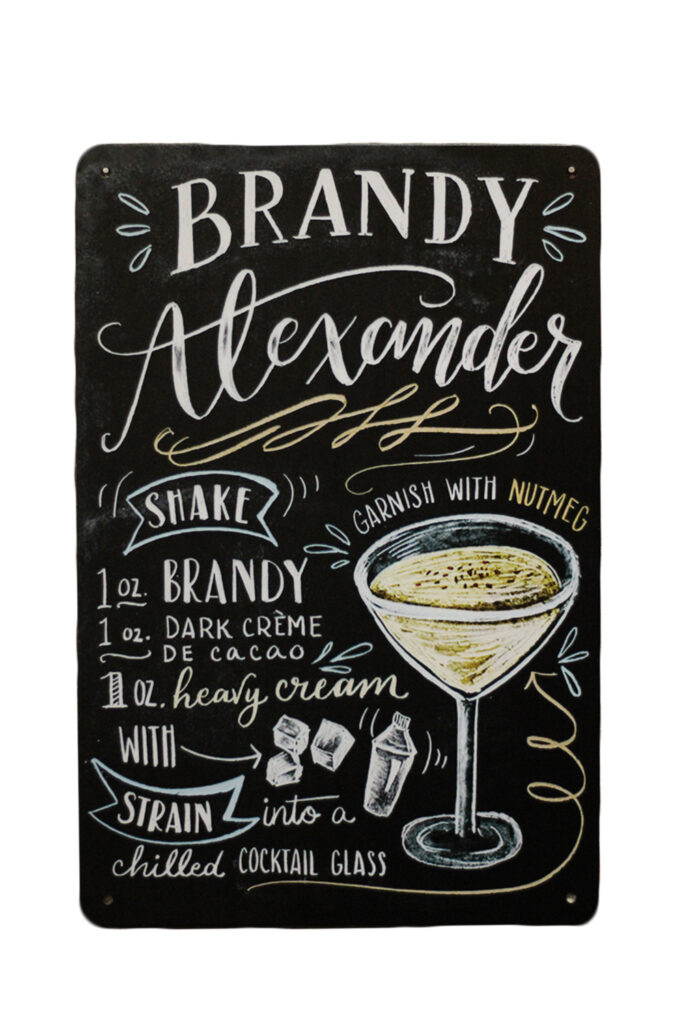 Metalen bord Brandy Alexander